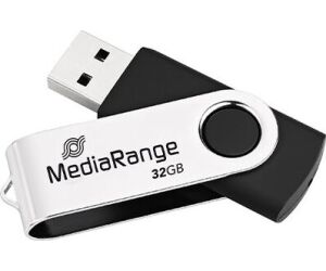 Pendrive 32gb Usb 2.0 Mediarange Silver-black