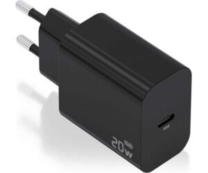 Cargador de Pared GaN Aisens A110-0939/ 1xUSB Tipo-C/ 20W/ Negro