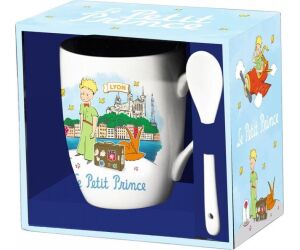Taza de cerámica con cuchara enesco el principito