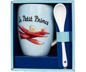 Taza con cuchara enesco el principito en su avión