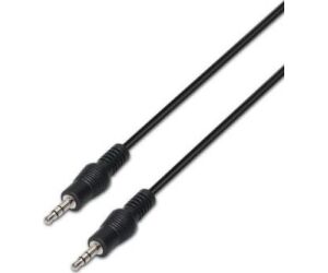 Cable Estéreo Aisens A128-0144/ Jack 3.5 Macho - Jack 3.5 Macho/ Hasta 0.1W/ 10m/ Negro