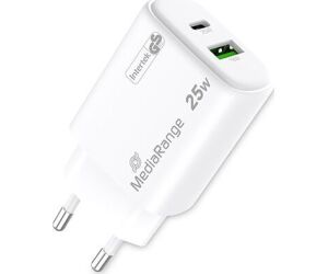 Cargador Mediarange Dual Usb-a Y Usb-c 25w