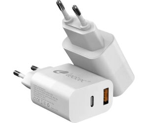 Cargador Pared/viaje Usb-c/pd + Usb-a 20w Blanco Leotec