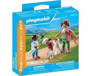 Playmobil -  granjera con ternero