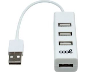 Hub Usb 2.0 Universal Cool 4 Puertos Usb Blanco