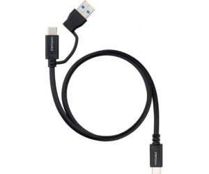Nanocable Cable USB-C+USB-A/USB-C 3.2 GEN2 0.5M