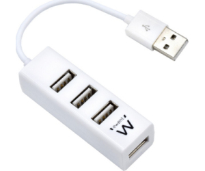 Hub Ewent Usb 2.0 High Speed Usb-a 4 Puertos Blanco