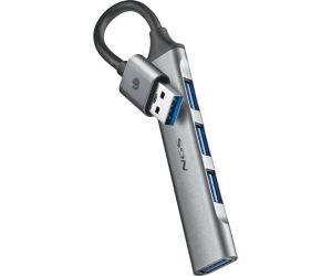 Hub USB NGS IHUB4 Micro/ 4xUSB/ Gris
