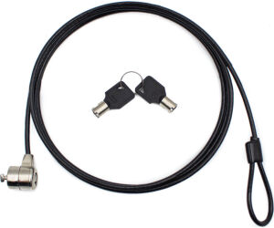 Nilox Cable de Seguridad Doble Llave 1.8 M, Negro
