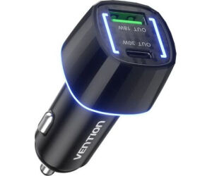 Cargador de Coche Vention FFRB0/ 1xUSB-Tipo C/ 1xUSB/ 48W