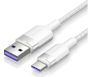 Cable Usb-a A Usb-c M-m Trenzado 2 M Blanco Vention