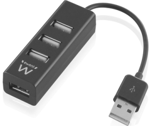 Hub Ewent Usb 2.0 High Speed Usb-a 4 Puertos Negro