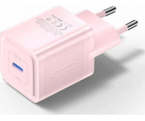 Cargador Pared Gan 20w Usb-c Rosa Vention