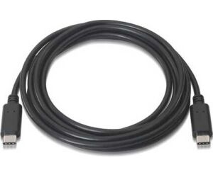Cable USB 2.0 Tipo-C Nanocable 10.01.2302/ USB Tipo-C Macho - USB Tipo-C Macho/ 2m/ Negro