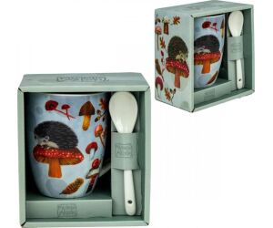 Taza de cerámica con cuchara enesco erizo