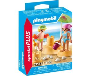 Playmobil niños con castillo de arena