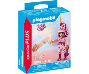 Playmobil niña con traje de unicornio