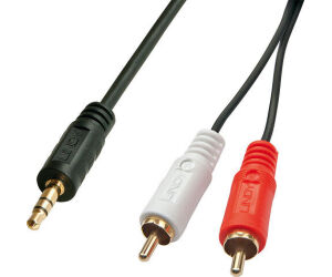 Lindy 35681 cable de audio 2 m 3,5mm 2 x RCA Negro, Rojo, Blanco