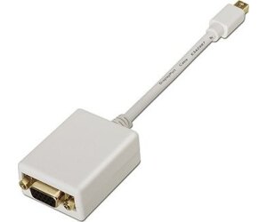 Conversor Aisens A125-0136/ Mini DisplayPort Macho - VGA Hembra/ 15cm/ Blanco