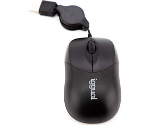 iggual Ratón retráctil COM-BASIC-800DPI negro
