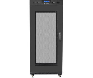 Armario Lanberg Rack 19" 15u 800x1000 Flat Pack Negro Puerta Malla Con Lcd