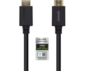Cable Hdmi Aisens V2.1 Ultra Alta Velocidad 8k60hz M/m 0.5m Negro