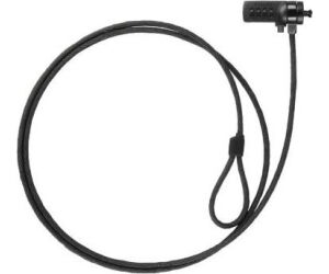 TooQ Cable de Seguridad con Combinación para Portátiles 1.5 metros, Gris Oscuro