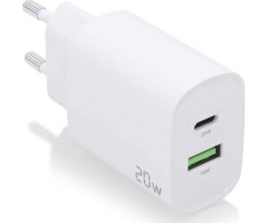 Cargador de Pared Aisens A110-0754/ 1xUSB Tipo-C/ 1xUSB/ 20W