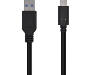 Cable USB 3.1 Tipo-C Aisens A107-0450/ USB Tipo-C Macho - USB Macho/ 10Gbps/ 1.5m/ Negro