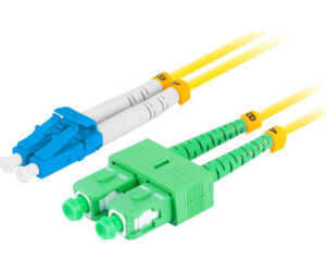 Cable De Fibraoptica Lanberg Duplex Lc/upc-sc/apc 2m Lszh G657a1 Amarillo