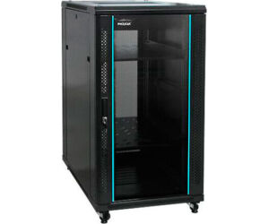 Armario rack de suelo 19 pulgadas phasak pro 22u negro 600x1000 montado pho 6122