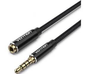 Cable Estéreo Vention BHCBG/ Jack 3.5 Macho - Jack 3.5 Hembra/ 1.5m/ Negro