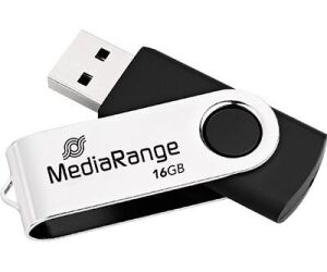 Pendrive 16gb Usb 2.0 Mediarange Silver-black
