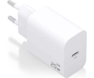 Cargador de Pared GaN Aisens A110-0938/ 1xUSB Tipo-C/ 20W/ Blanco