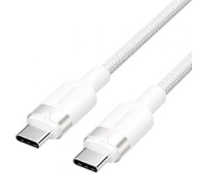 Cable USB 2.0 Tipo-C 3A Vention TRDWH/ USB Tipo-C Macho - USB Tipo-C Macho/ Hasta 60W/ 480Mbps/ 2m/ Blanco