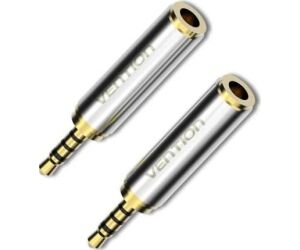 Adaptador Jack Vention VAB-S02/ Jack 2.5 Macho - Jack 3.5 Hembra/ Plata