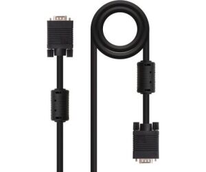 Cable de vídeo VGA-VGA M/M 1.8m. Negro