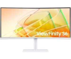 Monitor Profesional Ultraparonámico Curvo Samsung ViewFinity S6 S34C650TAU 34"/ UWQHD/ Multimedia/ Regulable en altura/ Blanco