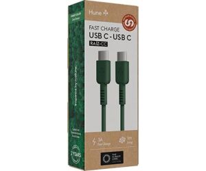 Cable Hune Eco Usb-c A Usb-c 100cm Verde Bosque