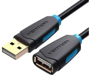 Cable Alargador USB 2.0 Vention CBCBI/ USB Macho - USB Hembra/ 3m/ Negro