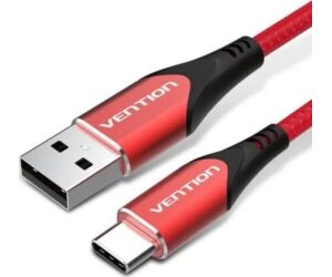 Cable USB 2.0 Tipo-C Vention CODRG/ USB Tipo-C Macho - USB Macho/ 480Mbps/ 1.5m/ Rojo