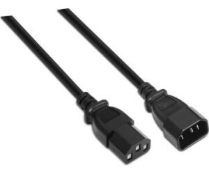 Cable Alargador de Alimentación CPU Aisens A132-0171/ IEC C13 Hembra - IEC C14 Macho/ Hasta 1500W/ 1.5m/ Negro