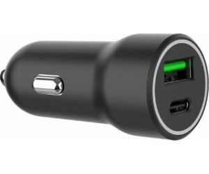 Cargador Rapido Para Coche Gembird Con 2 Puertos Usb, Tipo C Pd, 20 W, Negro