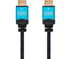 Cable HDMI 2.0 4K Nanocable 10.15.3702/ HDMI Macho - HDMI Macho/ 2m/ Negro/ Azul