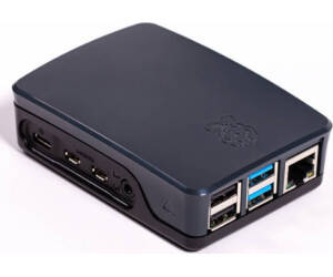 Caja Para Raspberry Oficial Pi 4, Negro/gris Raspberry