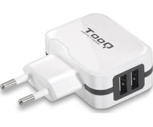 Cargador de Pared TooQ TQWC-1S02WT/ 2xUSB/ 17W