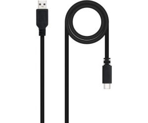 Cable USB 2.0 Nanocable 10.01.2101-L150/ USB Tipo-C Macho - USB Macho/ 480Mbps/ 1.5m/ Negro