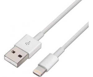 Cable USB 2.0 Lightning Aisens A102-0035/ USB Macho - Lightning Macho/ 1m/ Blanco
