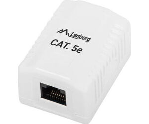 Roseta De Superficie Lanberg Cat.5e Utp 1x Toma Rj45 Blanco