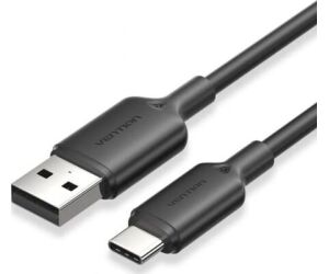 Cable USB 2.0 Tipo-C Vention CTQBH/ USB Tipo-C Macho - USB Macho/ Hasta 60W/ 480Mbps/ 2m/ Negro